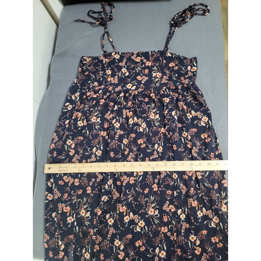 Old Navy Women's M Tie-Shoulder Floral Split Front Midi Swing Dress Festival - Picture 6 of 12